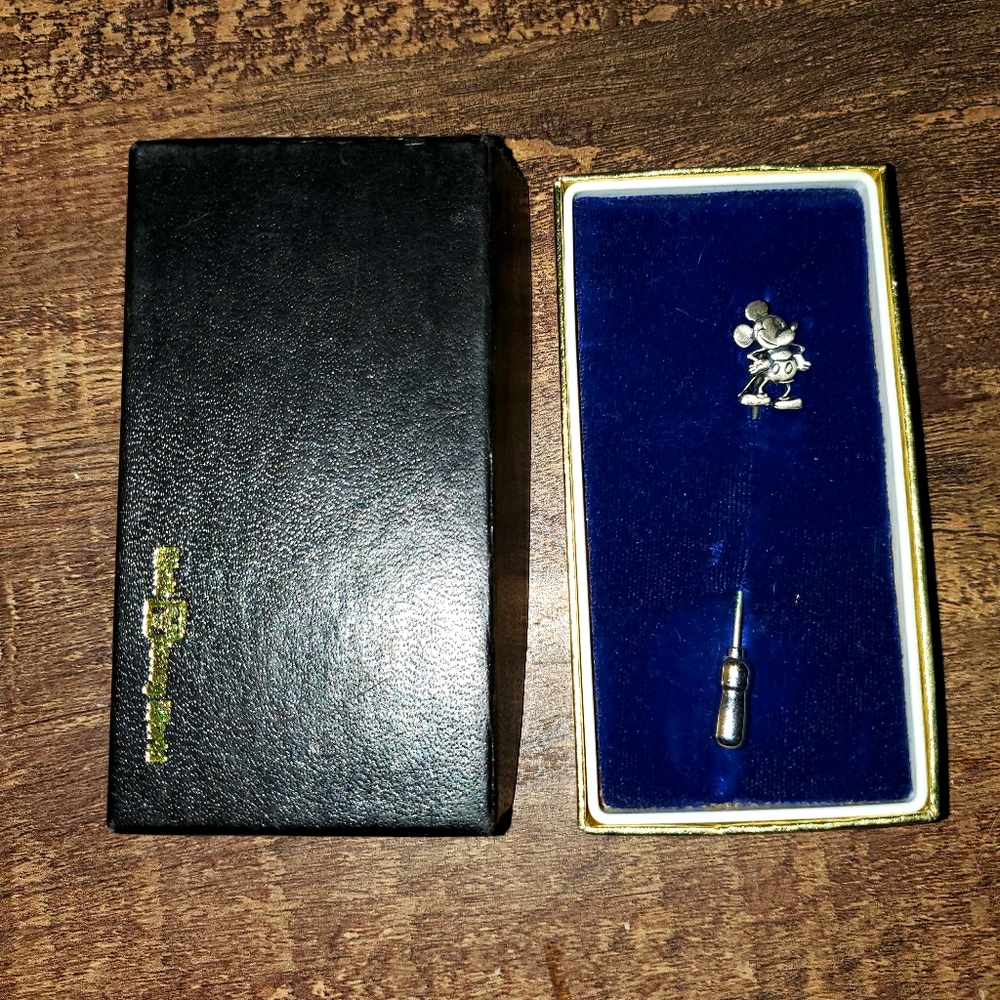 Mickey Mouse Stick Lapel Hat Pin Sterling Disney